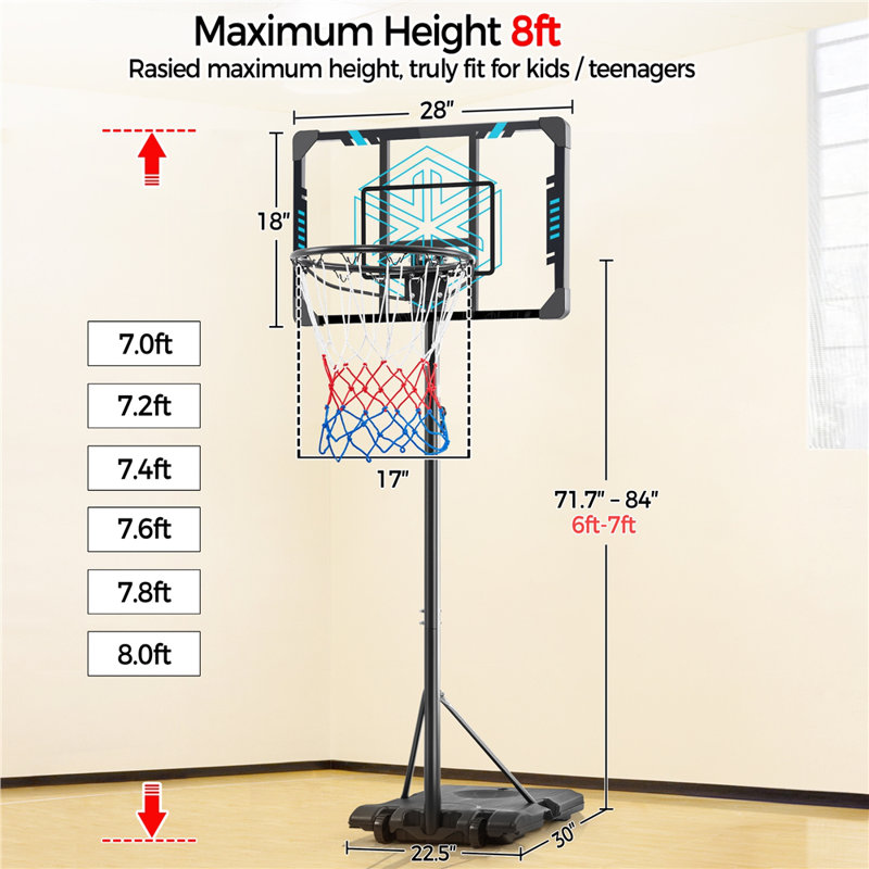 Yaheetech Adjustable Height Rust Resistant Metal Portable FullSize